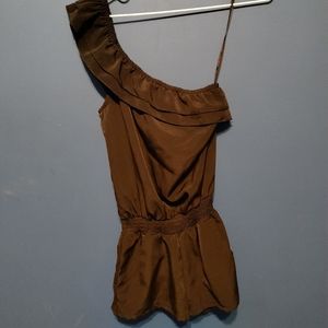 Black shoulder off romper